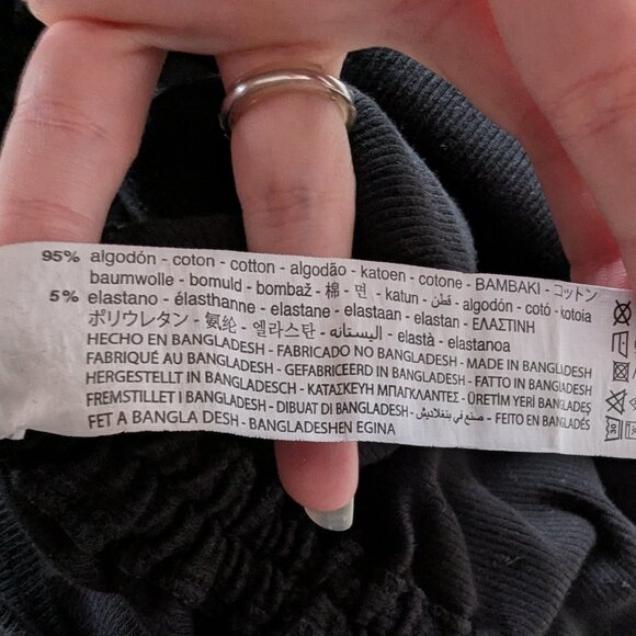 ZARA Black Ruched Mini Bodycon Dress, Size M - Picture 9 of 9